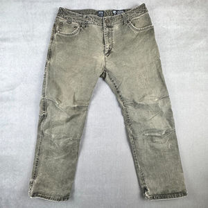KUHL Jeans MENS Size 38x30 Rugged Vintage Patina Dye KHAKI Color Hiking Outdoor